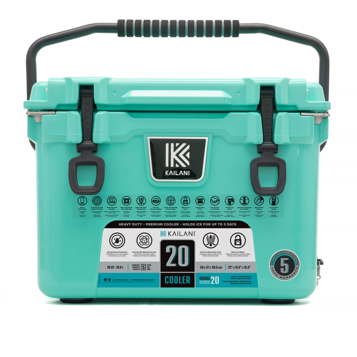 Kailani Shaka 20 Hard-Sided Rotomolded Cooler Kailani Shaka 20 Hard-Sided Rotomolded Cooler